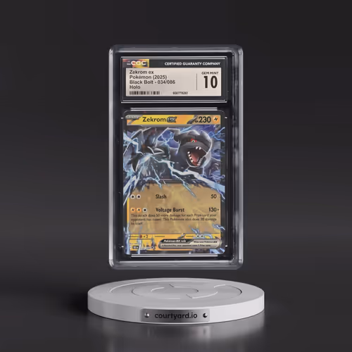 2025 Pokémon Blk EN-Black Bolt #034 Zekrom EX - Holo (CGC 10 GEM MINT)