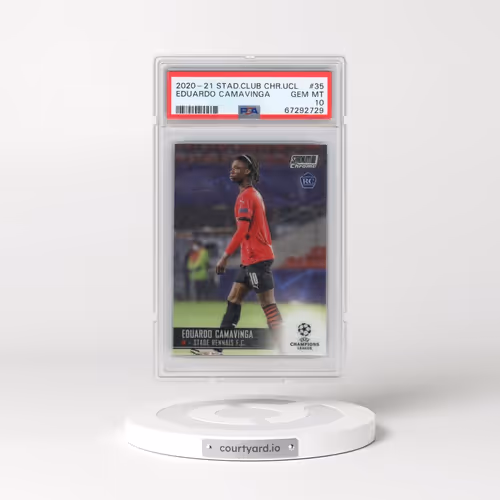 2020 Stadium Club Chrome UEFA Champions League #35 Eduardo Camavinga (PSA 10 GEM MINT)