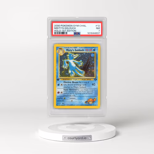 2000 Pokémon Gym Challenge #12 Misty's Golduck - 1st Edition Holo (PSA 7 NM)