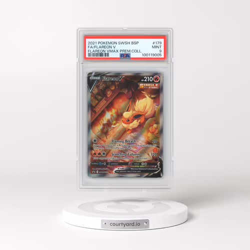 2021 Pokémon Swsh Black Star Promo #179 Flareon V - Holo Full Art Flareon Vmax Premium Collection (PSA 9 MINT)
