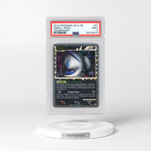 2010 Pokémon Heartgold & Soulsilver Triumphant #91 Absol - Holo (PSA 9 MINT)