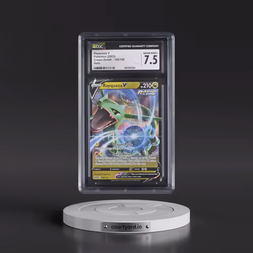 2023 Crown Zenith #100/159 Rayquaza V - Holo (CGC 7.5 NM+)