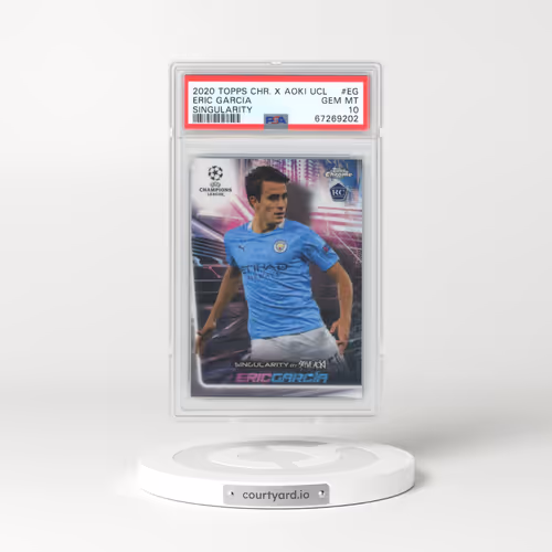 2020 Topps Chrome X Steve Aoki UEFA Champions League Neon Future Singularity #EG Eric Garcia (PSA 10