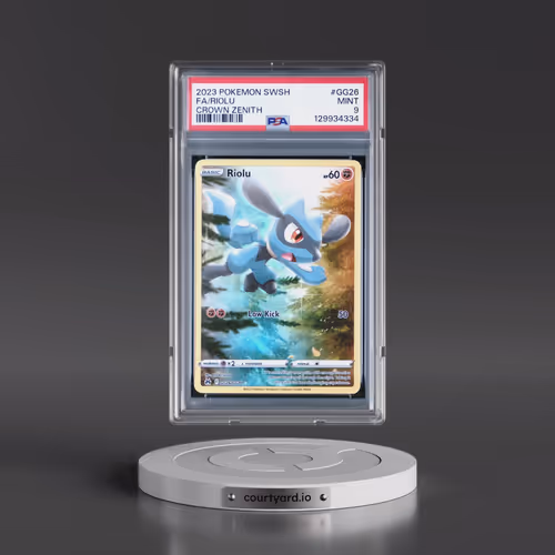 2023 Pokémon Sword and Shield Crown Zenith #GG26 Riolu - Full Art (PSA 9 MINT)