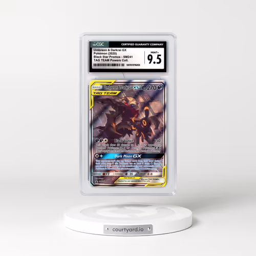 2020 Sun & Moon Promos #SM241 Umbreon & Darkrai GX - Full Art Holo (CGC 9.5 MINT+)