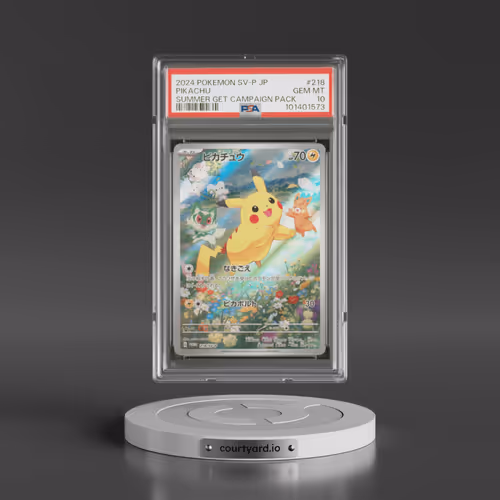 2024 Pokémon SV-P Promo #218 Pikachu - Summer of Pokeca Is Here! Promo Card Get Campaign Pack (PSA 10 GEM MINT)