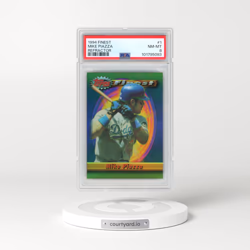 1994 Finest #1 Mike Piazza - Refractor (PSA 8 NM-MT)