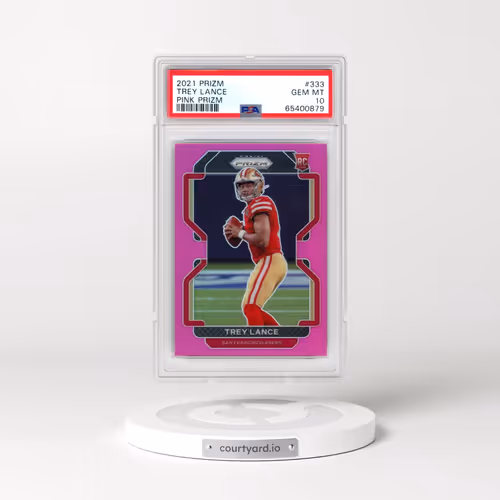2021 Panini Prizm #333 Trey Lance - Pink Prizm (PSA 10 GEM MINT)
