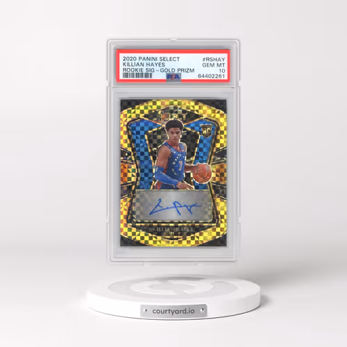 2020 Panini Select Rookie Signatures #RSHAY Killian Hayes - Gold Prizm (PSA 10 GEM MINT)
