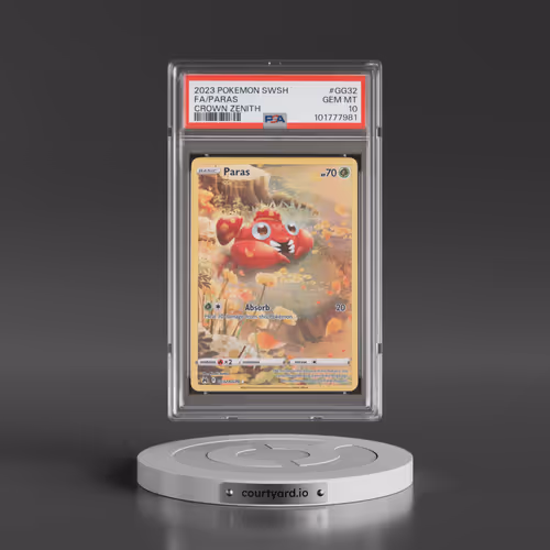 2023 Pokémon Sword and Shield Crown Zenith #GG32 Paras - Full Art (PSA 10 GEM MINT)