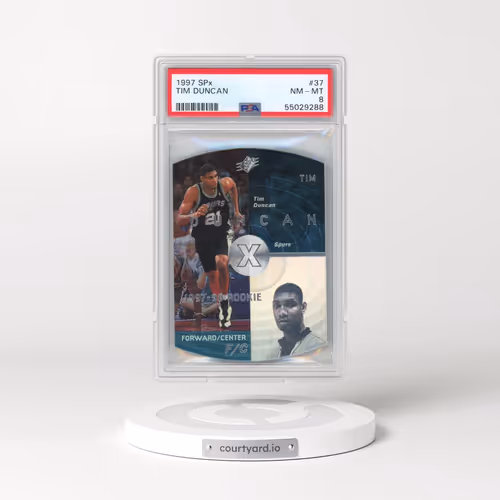 1997 Spx #37 Tim Duncan (PSA 8 NM-MT)