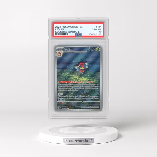 2024 Pokémon Scr EN-Stellar Crown #144 Ledian - Illustration Rare (PSA 10 GEM MINT)