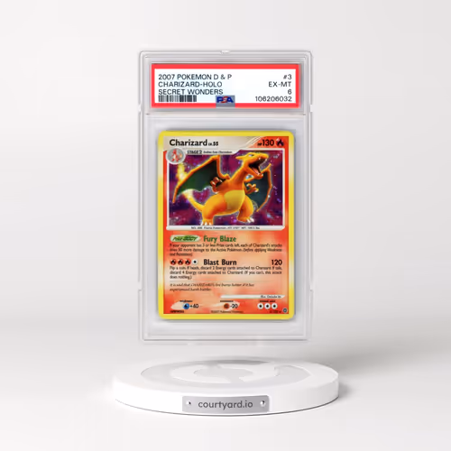 2007 Pokémon Diamond & Pearl Secret Wonders #3 Charizard - Holo (PSA 6 EX-MT)