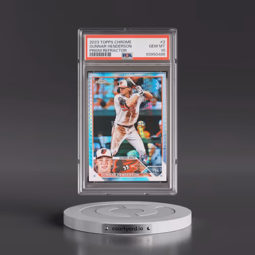 2023 Topps Chrome #2 Gunnar Henderson - Prism Refractor (PSA 10 GEM MINT)
