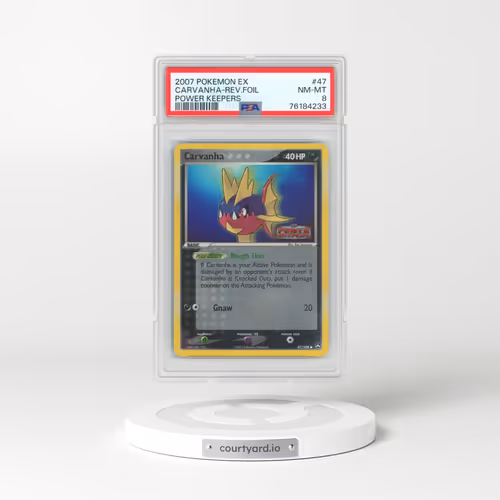 2007 Pokémon EX Power Keepers #47 Carvanha - Reverse Foil (PSA 8 NM-MT)