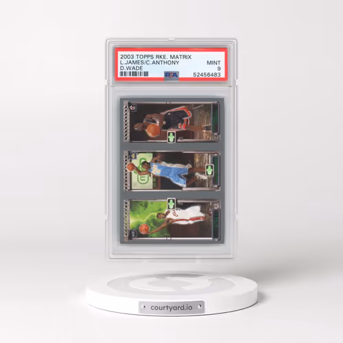 2003 Topps Rookie Matrix #JAW Carmelo Anthony/Dwyane Wade/LeBron James (PSA 9 MINT)