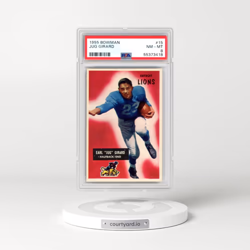 1955 Bowman #15 Jug Girard (PSA 8 NM-MT)