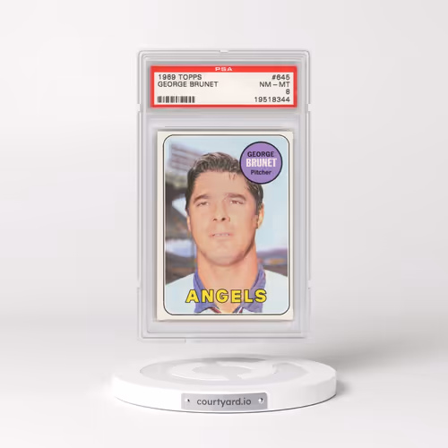 1969 Topps #645 George Brunet (PSA 8 NM-MT)
