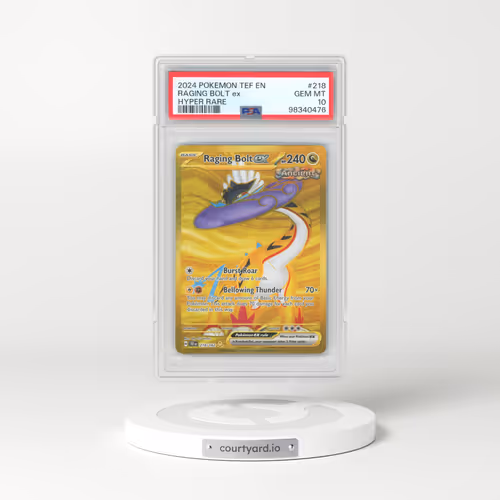 2024 Pokémon Tef EN-Temporal Forces #218 Raging Bolt EX - Holo Hyper Rare (PSA 10 GEM MINT)