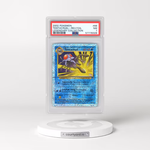 2002 Pokémon Legendary Collection #66 Tentacruel - Reverse Foil (PSA 7 NM)