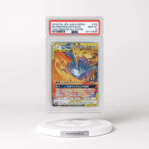 2019 Pokémon Sun & Moon Tag Team GX All Stars #102 Moltres & Zapdos & Articuno GX - Holo (PSA 10 GEM MINT)