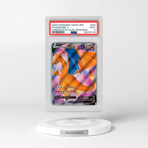 2020 Pokémon Swsh Black Star Promo #050 Charizard V - Holo Champion's Path Elite Trainer Box (PSA 9