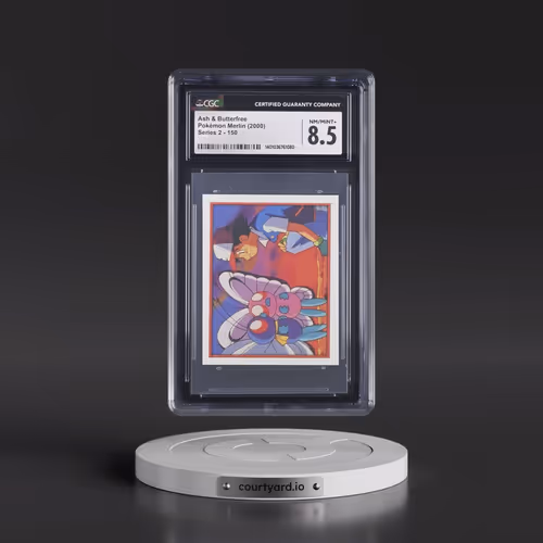 2000 Series 2 #150 Ash & Butterfree (CGC 8.5 NM-MT+)