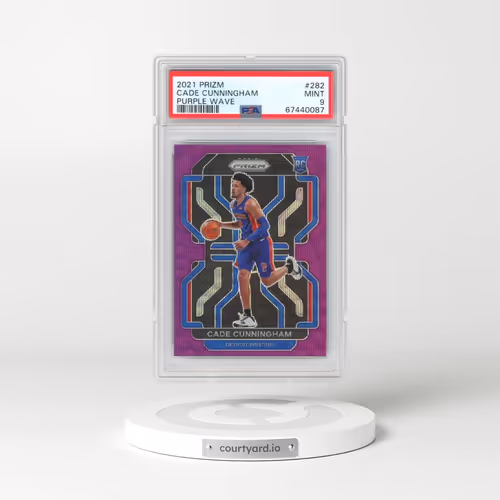 2021 Panini Prizm #282 Cade Cunningham - Purple Wave (PSA 9 MINT)