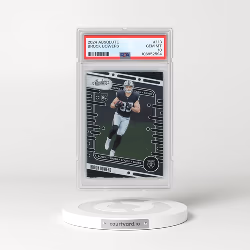 2024 Panini Absolute #113 Brock Bowers (PSA 10 GEM MINT)