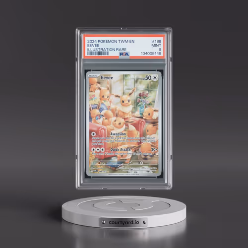 2024 Pokémon Twm EN-Twilight Masquerade #188 Eevee - Illustration Rare (PSA 9 MINT)