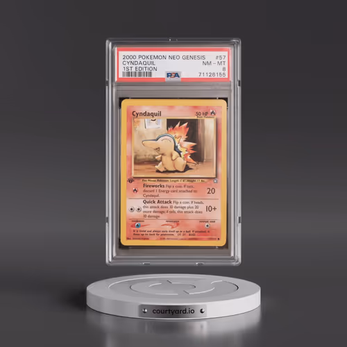 2000 Pokémon Neo Genesis #57 Cyndaquil - 1st Edition (PSA 8 NM-MT)