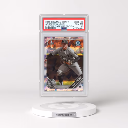 2019 Bowman Draft Chrome Sapphire Edition #BDC100 Andrew Vaughn (PSA 10 GEM MINT)