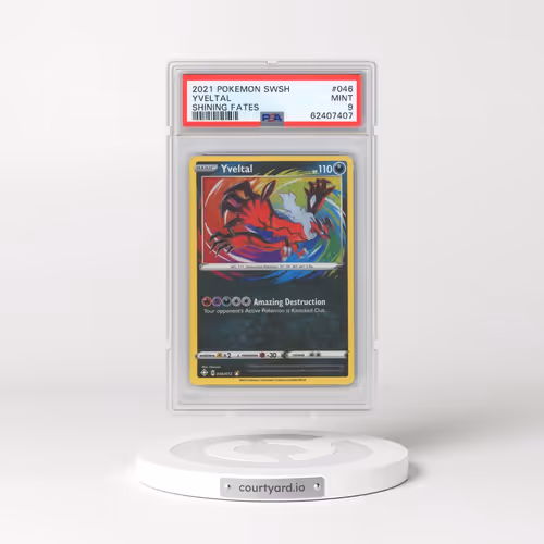 2021 Pokémon Sword & Shield Shining Fates #046 Yveltal (PSA 9 MINT)