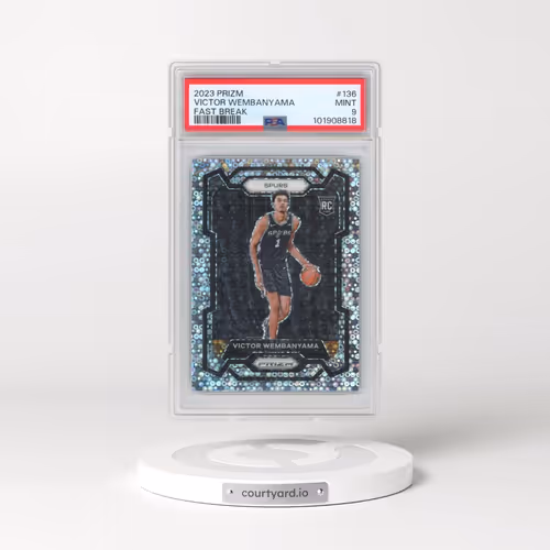 2023 Panini Prizm #136 Victor Wembanyama - Fast Break (PSA 9 MINT)