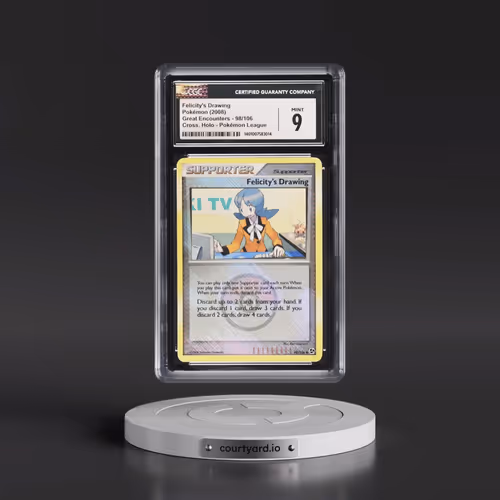 2008 Great Encounters #98/106 Felicity's Drawing - Pokémon League Crosshatch Holo (Cross. Holo) (CGC