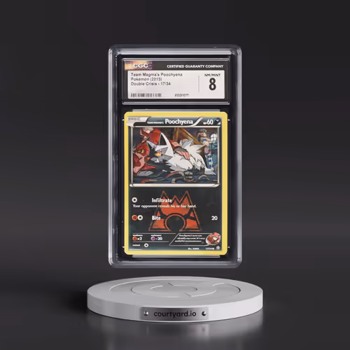 2015 Double Crisis #17/34 Team Magma's Poochyena (CGC 8 NM-MT)