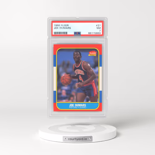1986 Fleer #27 Joe Dumars (PSA 7 NM)