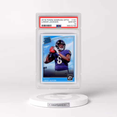 2018 Panini Donruss Optic #167 Lamar Jackson (PSA 10 GEM MINT)