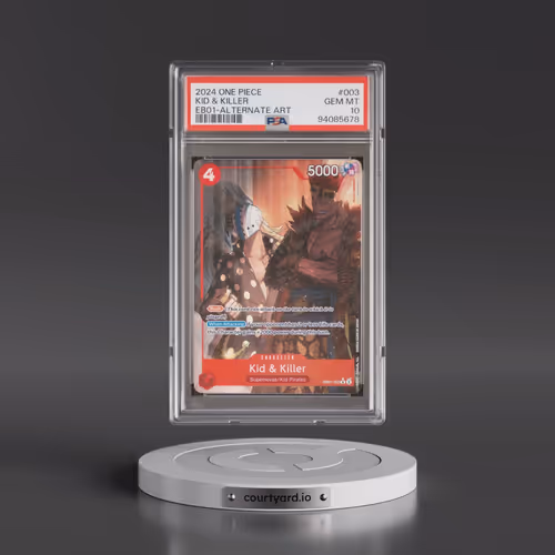 2024 One Piece EB01-Extra Booster -Memorial Collection #003 Kid & Killer - Alternate Art (PSA 10 GEM