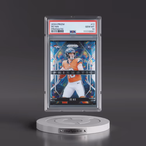 2024 Panini Prizm Prizmatic #11 Bo Nix (PSA 10 GEM MINT)