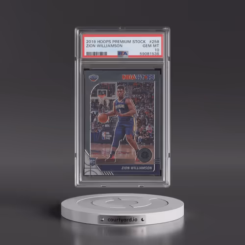 2019 Panini Hoops Premium Stock #258 Zion Williamson (PSA 10 GEM MINT)