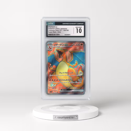 2023 Pokémon Card 151 #185/165 Charizard ex - Super Rare (CGC 10 GEM MINT)