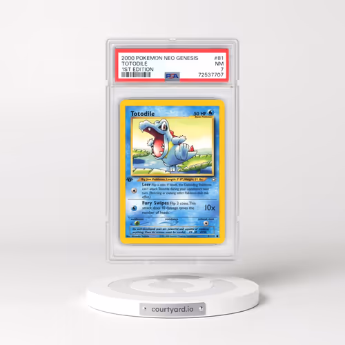 2000 Pokémon Neo Genesis #81 Totodile - 1st Edition (PSA 7 NM)
