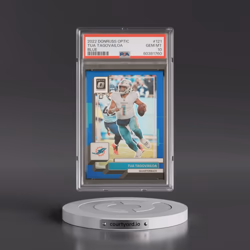 2022 Panini Donruss Optic #121 Tua Tagovailoa - Blue (PSA 10 GEM MINT)