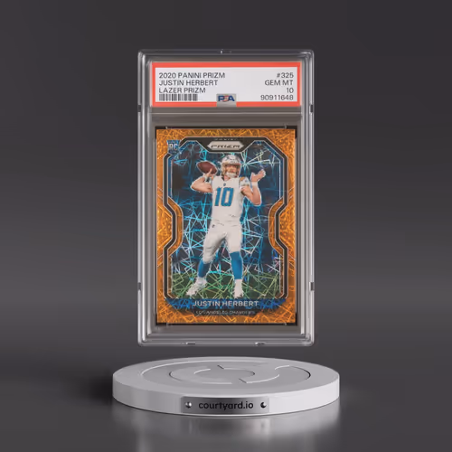 2020 Panini Prizm #325 Justin Herbert - Lazer Prizm (PSA 10 GEM MINT)
