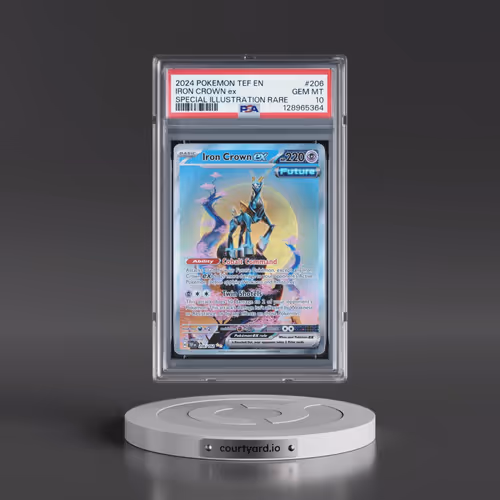 2024 Pokémon Tef EN-Temporal Forces #206 Iron Crown EX - Holo Special Illustration Rare (PSA 10 GEM