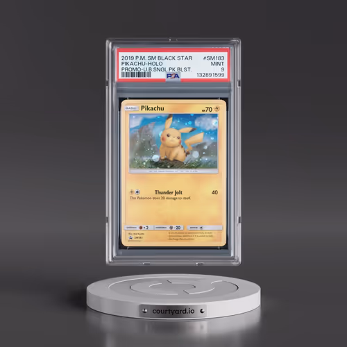 2019 Pokémon SM Black Star Promo #SM183 Pikachu - Holo Unbroken Bonds Single Pack Blisters (PSA 9 MI