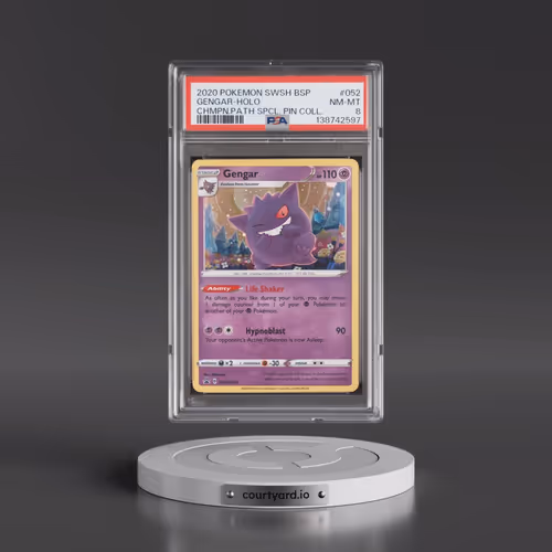 2020 Pokémon Swsh Black Star Promo #052 Gengar - Holo Champion's Path Special Pin Collection (PSA 8