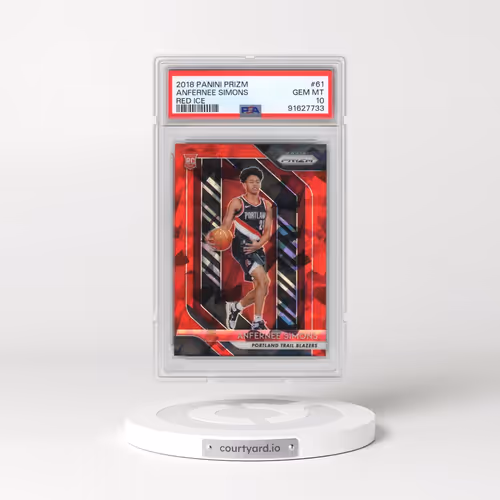 2018 Panini Prizm #61 Anfernee Simons - Red Ice (PSA 10 GEM MINT)