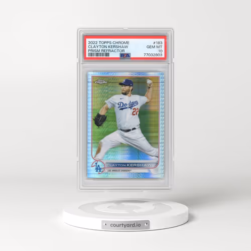 2022 Topps Chrome #183 Clayton Kershaw - Prism Refractor (PSA 10 GEM MINT)
